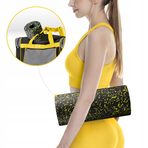 Массажный ролик  4FIZJO EPP PRO+ 33 x 14 см Black/Yellow - фото №6